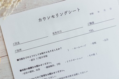 カウンセリングシート